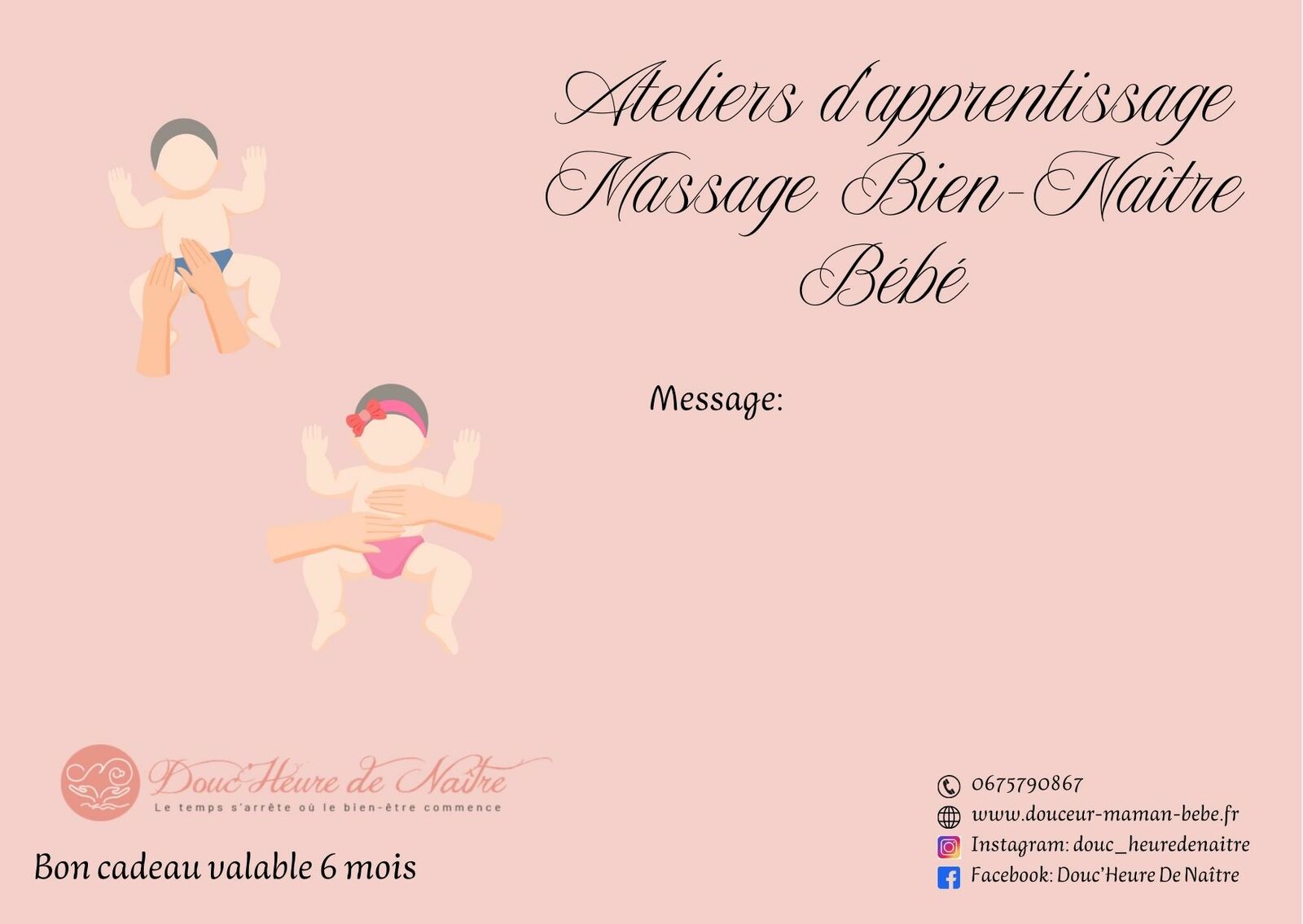 image bon cadeau massage bébé